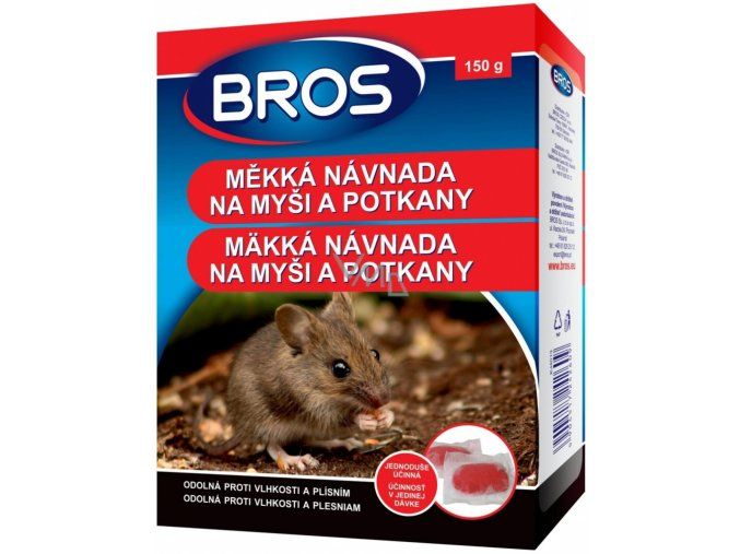 BROS MĚKKÁ NÁVNADA NA MYŠI A POTKANY 150 g