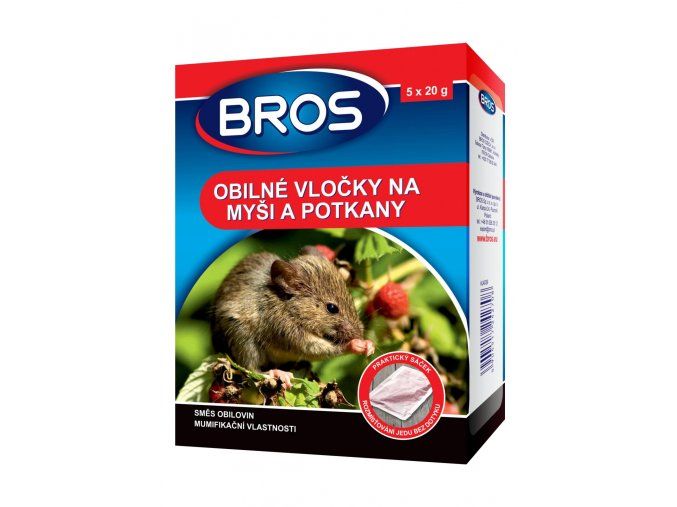 BROS OBILNÉ VLOČKY NA MYŠI A POTKANY 5 x 20 g