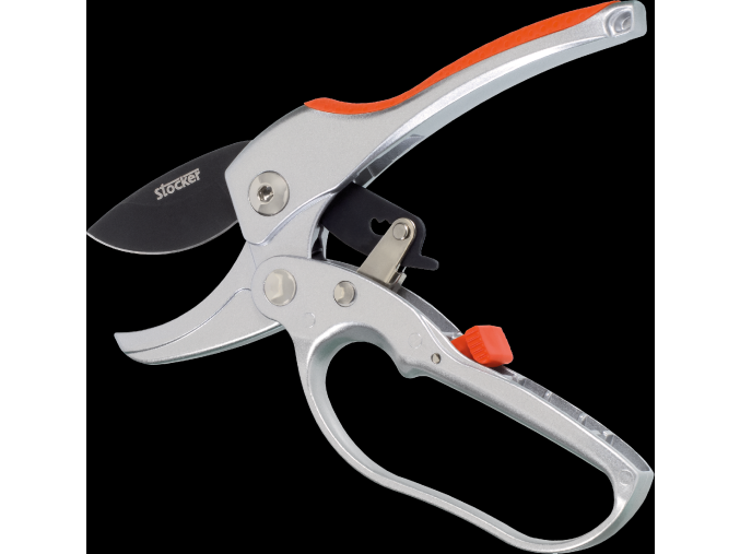 STOCKER - nůžky zahradnické s ráčnou 18 cm