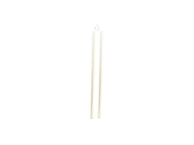 Svíčka květinová hladká 2 ks 12 x 300 mm - Perla bílá