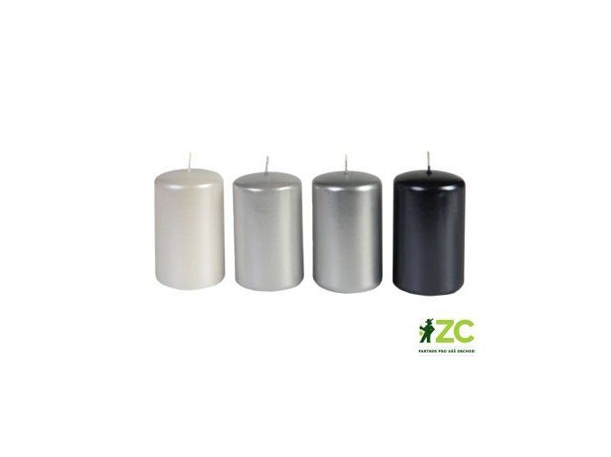 svicka adventni valec 60x100 mm metalicka mix cerna 4ks