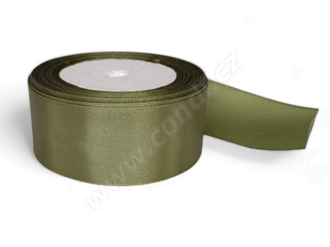 Stuha saténová 4 cm x 23 m 55 topolově zelená 2