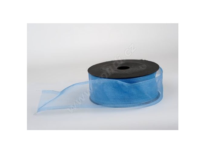stuha organza 4 cm x 10 m modra
