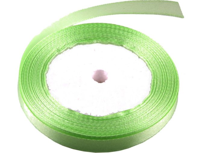 stuha satenova 1 cm x 23 m sv zelena