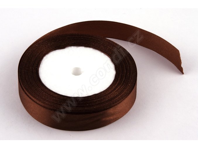 stuha satenova 2cm x 23m hneda