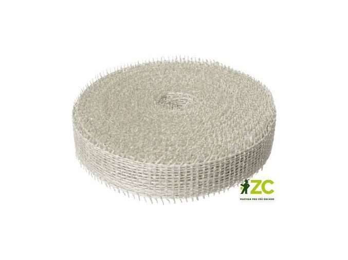 jutova stuha 4 cm x 25 m bila