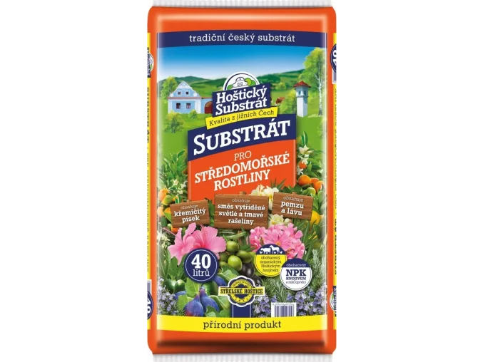 HOŠTICKÝ SUBSTRÁT Pro středomořské rostliny 40l