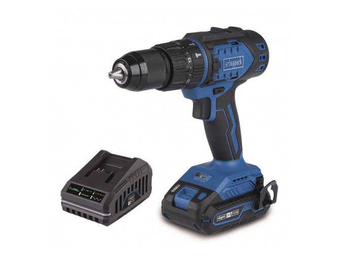 Scheppach BC-CD60-X-SET S 20 V IXES aku příklepový vrtací šroubovák + 2Ah baterie + nabíječka 2,4 A