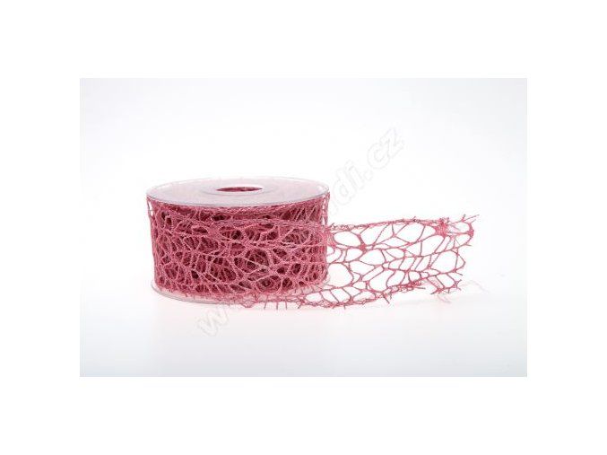 Stuha Big spider 5 cm x 9,1 m - starorůžová