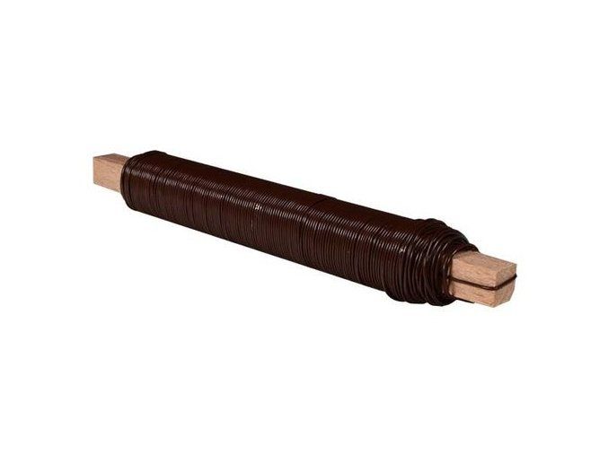 Vázací drátek - 0,65 mm, 0,1 kg, hnědý