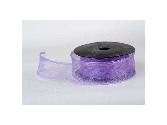 Stuha Organza 4 cm x 10 m - tm. fialová