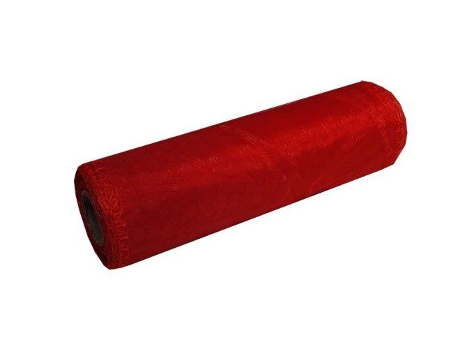 Stuha Organza 14.5 cm x 10 m - červená