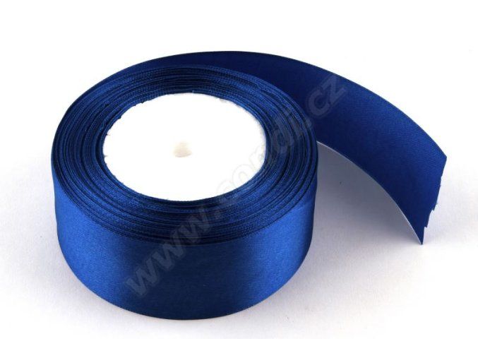 Stuha saténová 4 cm x 23 m - modrá