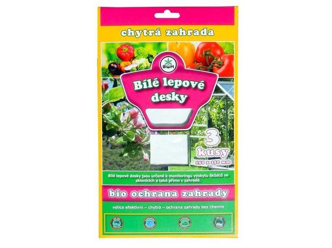 LEPOVÉ DESKY BÍLÉ 3 ks - jablko, švestka
