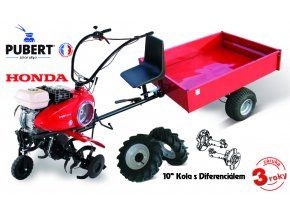 PUBERT - Akční SET s vozíkem:  Kultivátor  QUATRO JUNIOR 60H + vozík VARES IT 500