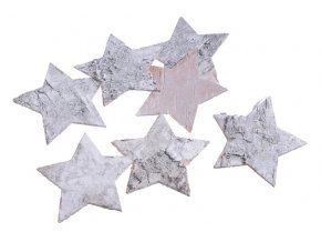 dekorace hvezda brezova kura 8 cm