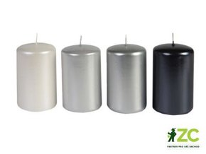 svicka adventni valec 60x100 mm metalicka mix cerna 4ks