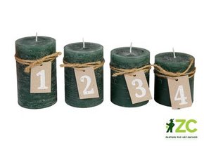 svicka adventni schody 60x70 80 90 100 mm rustik zelena