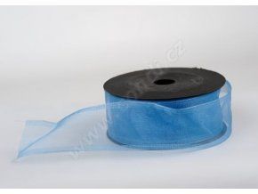 stuha organza 4 cm x 10 m modra
