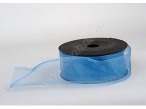 stuha organza 4 cm x 10 m modra