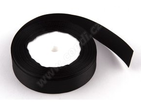 stuha satenova 2cm x 23m cerna