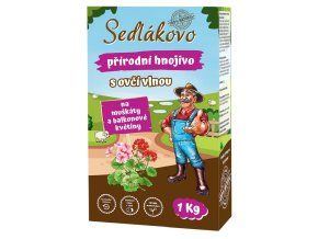 Sedlákovo hnojivo s ovčí vlnou na muškáty a balk. květiny 1 kg
