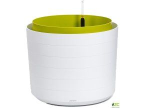 PLASTIA - BERBERIS - Květináč samozavlažovací velkoobjemový - bílá + zelená