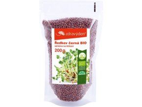 redkev cerna bio semena na kliceni 200g