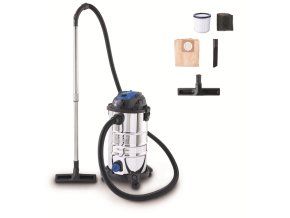 Scheppach VC 30P-GL průmyslový vysavač na suché/mokré vysávání 30 l s funkcí podtlakového čištění filtru