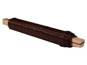 Vázací drátek - 0,65 mm, 0,1 kg, hnědý