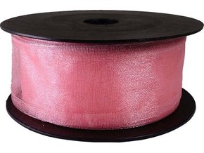 Stuha Organza snow 4 cm x 9,15 m - starorůžová
