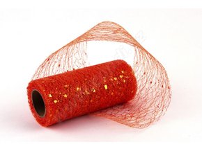Stuha Fibre třpyt 10 cm x 4.6 m - měděná