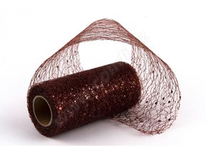 Stuha Fibre třpyt 10 cm x 4.6 m - bronzová