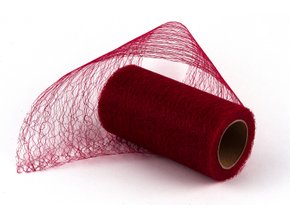 Stuha Fibre 12 cm x 9.1 m - vínová