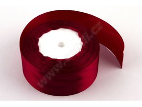 Stuha saténová 4 cm x 23 m - bordó