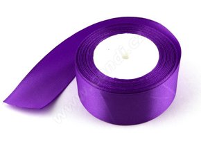Stuha saténová 4 cm x 23 m - fialová