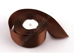 Stuha saténová 4 cm x 23 m - hnědá