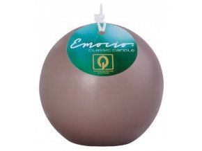 Svíčka Emocio Classic koule 80 mm zemitá