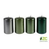 svicka adventni valec 60x100 mm metalicka mix zelena 4ks