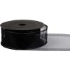 stuha organza 4 cm x 10 m cerna