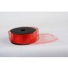 Stuha organza uni 4cm cervena