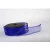 stuha organza snow 4cm x 9 1m tm modra