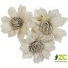 dekorace sola folded star protea 6 cm 3 ks