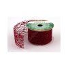 Stuha Fibre třpyt 4 cm x 4,6 m - červená