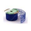 Stuha Fibre třpyt 4 cm x 4,6 m - modrá