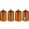 Svíčka adventní 40 x 60 mm  4 ks - metalická bronz