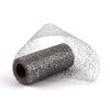 Stuha Fibre třpyt 10 cm x 4.6 m - stříbrná